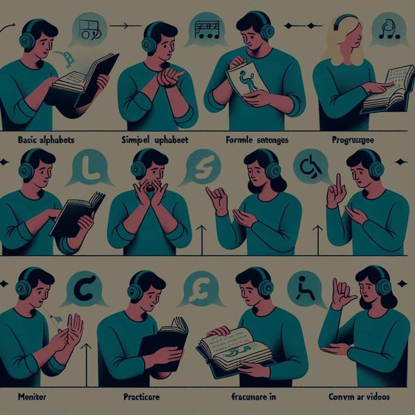 Quel est le processus étape par étape pour apprendre la langue des signes française (LSF)?