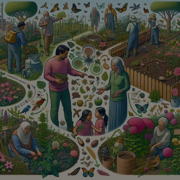 Quels sont les avantages des initiatives de jumelage de jardins pour promouvoir la biodiversité et l'échange de connaissances ?